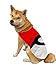 ComfyCamper Red and White Dog Costume - X Large Medium Small French Lab Retriever Pet Cosplay Halloween Costumes Ball (Small, Cape)