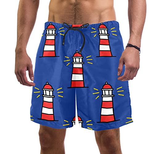 Maillots de bain pour hommes au motif phare idéal pour vos vacances