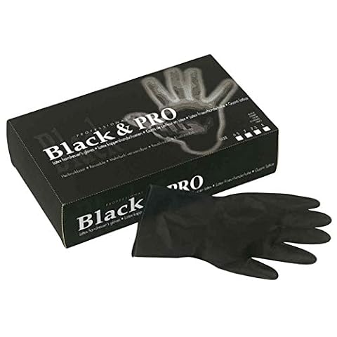 Sibel Black & Pro lateksowe rękawiczki, rozmiar M, czarne, 20 sztuk