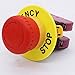 TWTADE / 22mm 2 NC Red Mushroom Latching Emergency Stop Push Button Switch 10A 600V YW1B-V4E02R