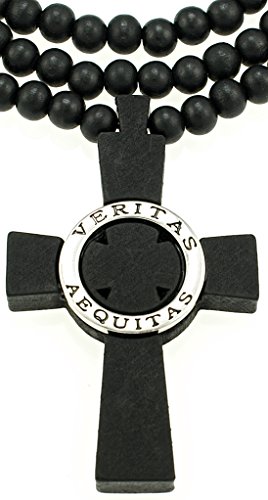 GWOOD Veritas Aequitas Wood Pendant Necklace2