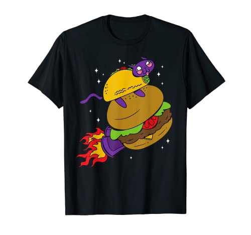 Abstract Design - Funny Taco & Hamburger Design T-Shirt