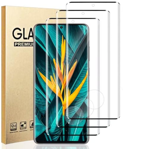 SURFCUZ 3 Pack Galaxy S20 Plus Screen Protector 9H Tempered Glass Ultrasonic Fingerprint Support 3D Curved HD Clear Scratch Resistant for Samsung S20 Plus(6.7Inch) Glass Screen Protector