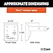 CURT 48343 Adjustable Pintle Mount for 2-Inch Hitch Receiver, 17,000 lbs, 7-1/4-Inch Height, 6-Inch Length