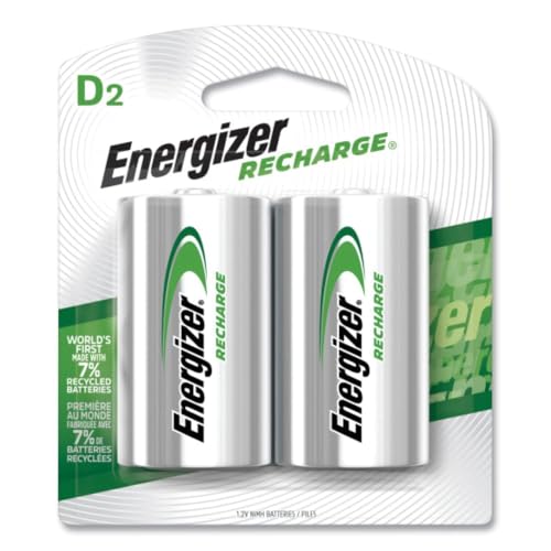 Energizer Recharge Universal D Rechargeable Batteries, 2-Count (Pack of 2)