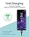 RAMPOW USB C Cable 3.3ft - QC 3.0 Fast Charge & USB 3.1 Data Sync - Braided USB Type C Cable - 56k Ohm Type C Charging Cable for Samsung Galaxy S10/S9/S8, LG, Sony, Moto and More - Space Gray