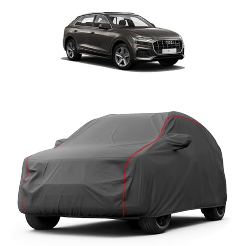 Image of Heavy-Duty Car Cover for Compatible with Audi Q8 (2023 to 2025 All Models) Deluxe Car Protection Cover - Waterproof & UV-Resistant All-Season Exterior Protection