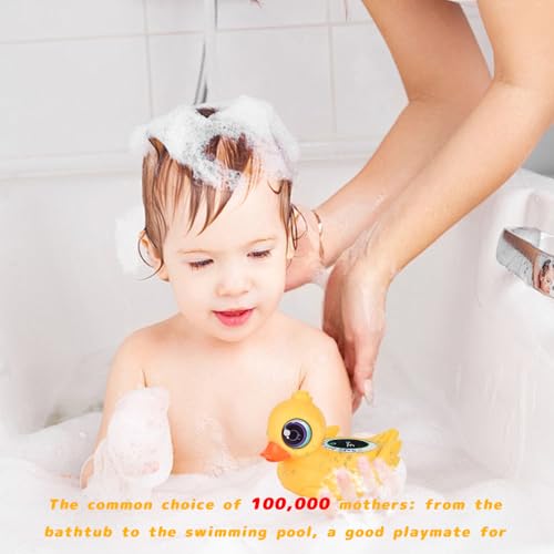 Image of Baby Bathtub Thermometer with LED Display Screen+Cute Duck toy-2-in-1 | Color Coded Alarm (Cold /Comfortable /hot) Bath Temperature Monitor, Adorable Floating Toys for Infants, Essential for Babies