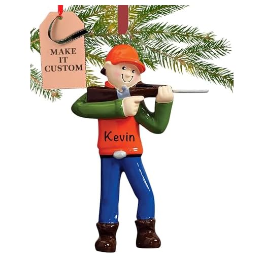 Personalized Hunting Christmas Ornaments 2021 – Polyresin Guy Hunter Ornament – Unique Hunting Gifts for Men – Durable Hunting Tree Country Decorations – Deer, Bear, Duck, Moose Hunting Ornaments