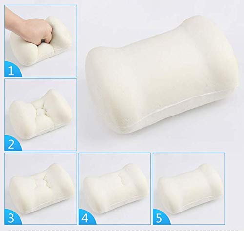 Almohada para reposacabezas de asiento de auto ajustable beige miniatura 4