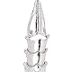 Zerama Stilvolle Damen Ringe Männer Punk Gothic Legierungs-Ring-Greifer-Spike-Rüstungs-Knöchel-Verbindungs-volle Finger-Ring