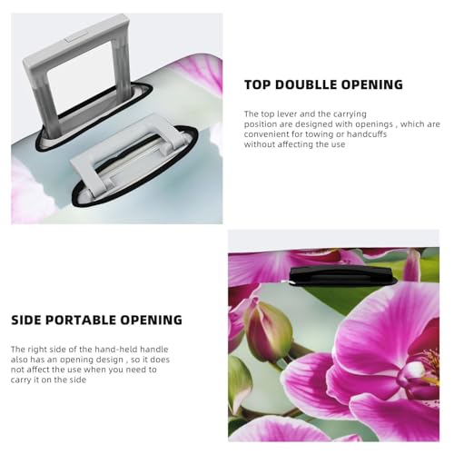 Housse de bagage orchidée blanche pour valise de vacances L - 5