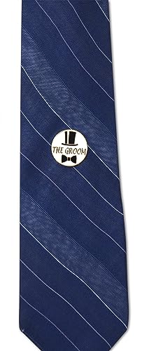 Novel Merk Groom & Groomsmen Wedding Bridal Party Lapel Pin, Hat Pin & Tie Tack Set with Clutch Back3