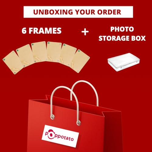 Image of Premium Magnetic Photo Frame for Fridge & Instant Print | 3.5x2.5 Inch | Acrylic Magnetic Fridge Magnet | Customizable Photo Magnet | Clear Magnet Photo Frame - Set of 6