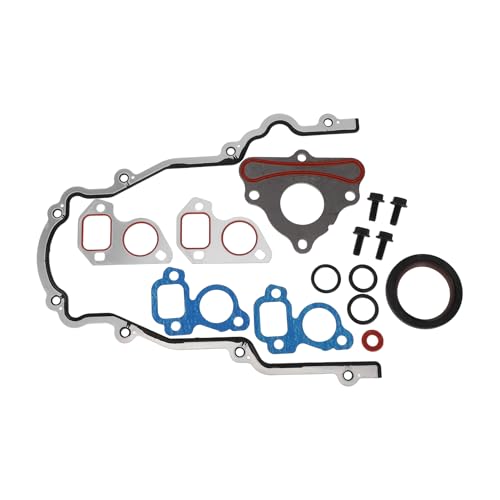 Image of Engine Timing Cover Gasket Set for Cadillac Escalade 2002-2014 Long-lasting Sealing Chain Case Cover Gasket No.12633904 /12589016 Rubber,Metal 1 Set