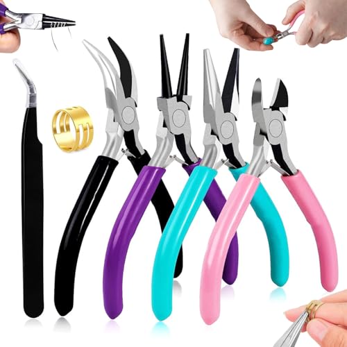 Catálogo de Agujas de punto al mejor precio. 45 Juego de 6 Alicates para Joyas, Herramientas para Manualidades, Kit de Herramientas con Alicates de Punta de Aguja, Kit de Fabricación de Joyas para Suministros de Fabricación de...