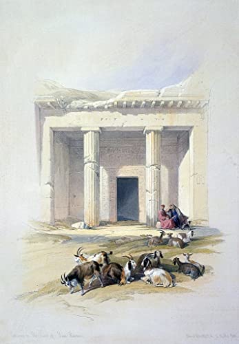 Tableau Entrée de la Grotte de Beni Hassan par David Roberts impression wall art 60x90cm