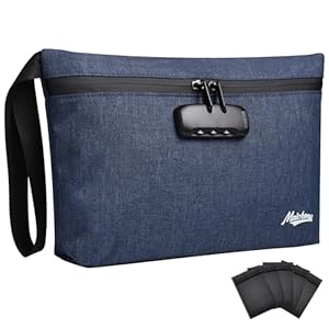 Storage Bag with Combination Lock 12.6″x7.5″ Large Storage Container Medicine Lock Bag Money Organizer Travel Storage Case