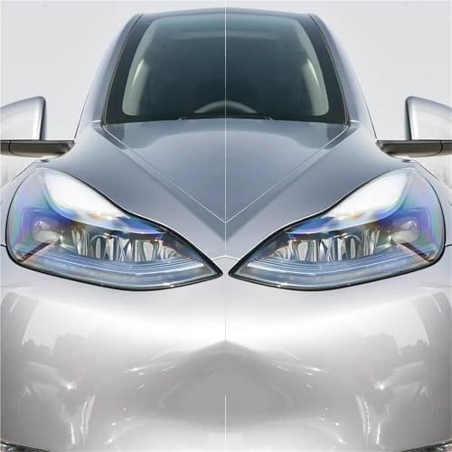 Abat-jour remplacement Tesla Model Y coque phare avant transparente 2021-2024
