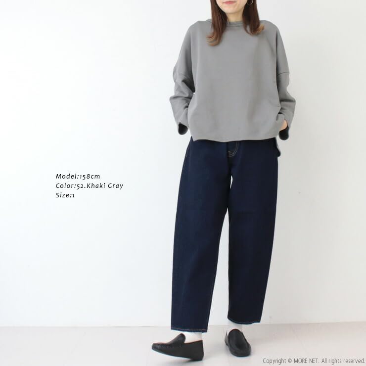 [NARU] ナル 30/10セントラル裏毛 ワイドプルオーバー 656011 スウェット 長袖 無地 日本製 レディース