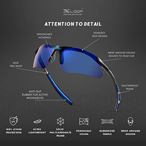 X Loop Kids Sports Sunglasses For Boys Girls Children Age 3-10 - Half Frame Uv400 Baseball Cycling Softball Glasses #TOP5
