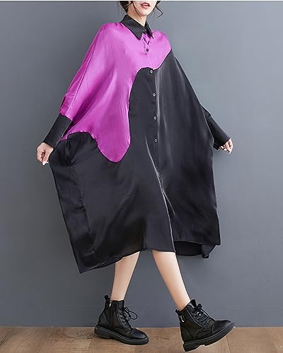 Women's Irregular Hem Polo Collar Dress