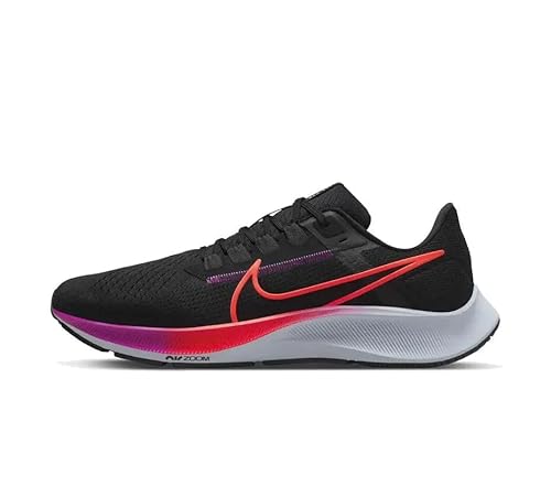 NIKE Air Zoom Pegasus 38 Men's Trainers CW7356 (Black/Hyper Violet/Flash Crimson) UK 9 (EU 44)