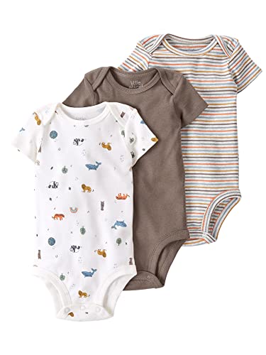 Image of little planet by carter's unisex-baby 3-pack Short Sleeve Bodysuits Made With Organic Cotton