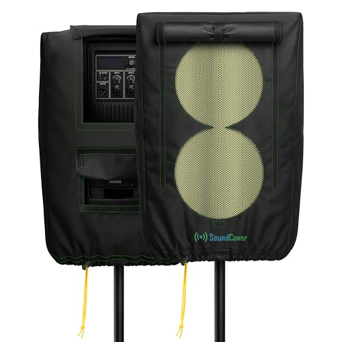 SoundCover Professional Grade 600D Protective Cover for Stand Mounted 12' PA/DJ Powered Speaker with...