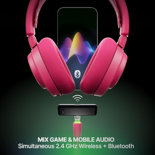 Image of SteelSeries Arctis Nova 7X Wireless Gen 2 Gaming Headset - Real-Time App Control, 50+ HR Play, Neodymium Drivers, Mix 2.4GHz /Bluetooth, Xbox, PC, PS5 /PS4, Switch 1 /2, Mobile - Magenta