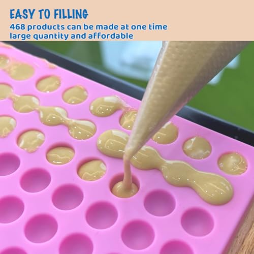 Mini Round Silicone Baking Molds for Dog Treats - 468 Cavities, 2-Pack, BPA Free, Food Grade