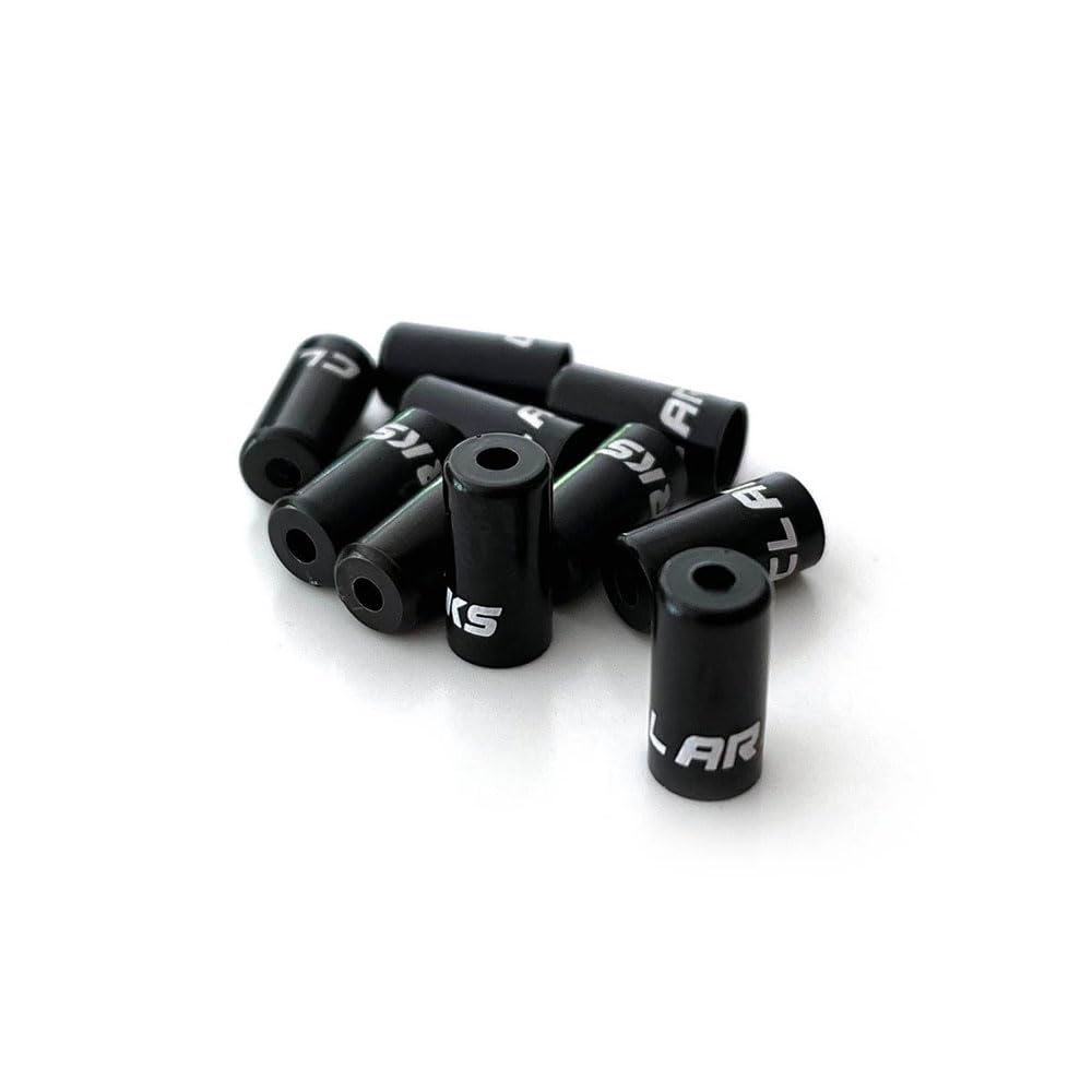 Clarks Cycle Systems Alloy Gear Cable Outer End Ferrules, 4.3mm, Black, Pack of 10