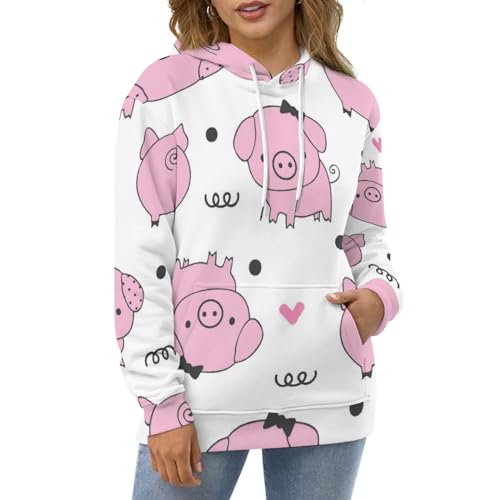 Sweatshirt Pull Cochon Mignon UMENG cadeau original pour anniversaire S