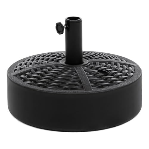 Afuera Living 17.75 Black Plastic Fillable Free Standing Umbrella Base