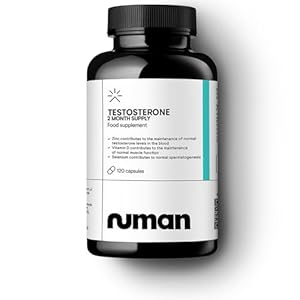Numan Testosterone Pro – Maca Root, Tribulus Terrestris, Zinc, Ginseng – Testosterone Supplements for Men, Essential Vitamins & Minerals – 1100mg per Serving – 120 Capsules