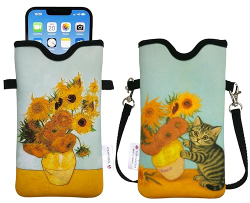 Housse de téléphone néoprène tour de cou iPhone 16 bandoulière pochette Samsung S25
