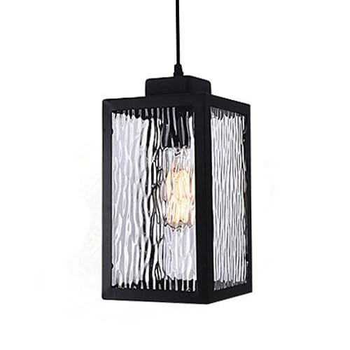 Suspension en verre métallique industrielle e27 pour éclairage cuisine