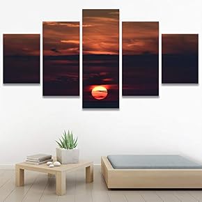 SIGNWIN 5 Panel Canvas Wall Art Colors of...