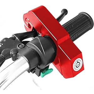 Chiciris Motorcycle Handlebar Lock, 1.5In 38Mm Aluminium Alloy Brake Anti Theft Throttle Grip Lock For Motor Bike Scooter Atv (Red) 1 41fa7pffxjl. sl500 . ss300