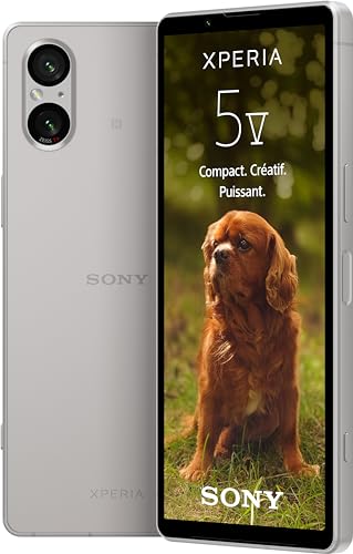 Sony Xperia 5 V - Ecran 6.1 Pouces 21:9 CinemaWide HDR OLED - 120Hz - Triple Longueur Focale (avec capteur Nouvelle génération & ZEISS) - Android 13 - Argent