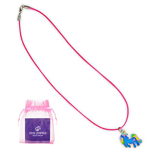 Fairy Tale Cute Unicorn Pendant Color Change Mood Necklace Gift For Girls3