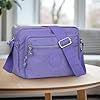 NEWIROVE Umhängetasche Damen Mittelgroß Nylon Wasserdicht Crossbody Bag Leichte Schultertasche Damen Handtaschen Mit Vielen Fächern Sportlich Umhängetasche Für Einkaufen, Reisen, Schule,Lila #1