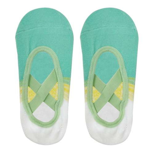 Image of Mint & Oak Pilates Socks with Grips for Women, Ankle Length Non-Slip Yoga Socks, Cotton Ideal For Yoga, Pilates, Gym, Workout, Cute Women's Gift