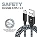 Urehepo USB C Cable 3A Fast Charge, [3-Pack, 10 ft] Nylon Braided USB A to Type C Charger Cord, USB C Charger Compatible with Samsung Galaxy S20 S10 S9 S8 Plus, A51 A71, Note 20 10 9 8 (Black Grey)