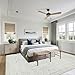 Srugn Washable Rugs 8x10 Area Rugs for Living Room,Bedroom,Dining Room- Large Ultra Soft Faux Wool Retro Carpets,Non Slip&Non-Shedding Low Pile Vintage Carpet for Home Office,Concrete Grey