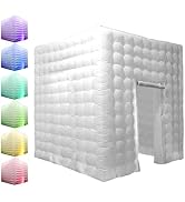 OZIS 1 Door Inflatable Photo Booth Enclosure 8.2ftx8.2ft with Blower 16 Colors Portable Inflatabl...