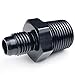 4 AN Male Flare to 3/8 NPT Male Fuel Line Hose Adapter Fitting Aluminum Pipe Connector Black