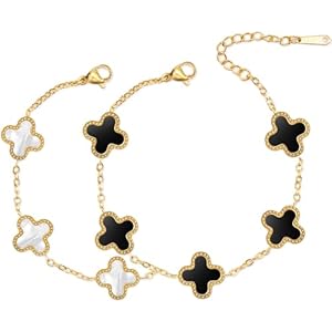MEFELAY Unique 18K Gold Four Leaf C...