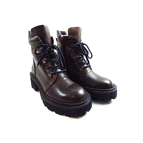 Bottes marron foncé à talon chic pour le bureau et les sorties