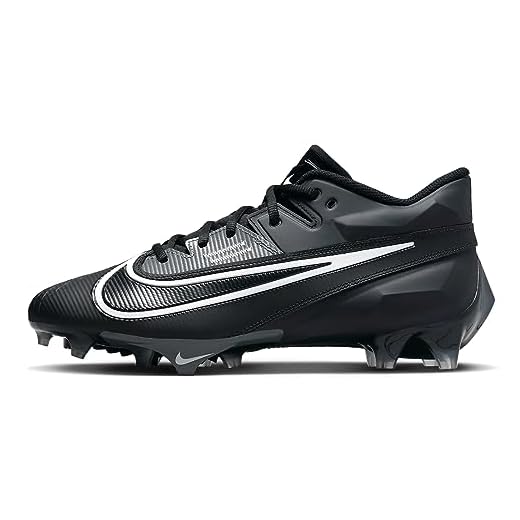 Nike Vapor Edge Elite 360 Men Football Cleats Black/White/Grey Size 9 (DA5457-010)